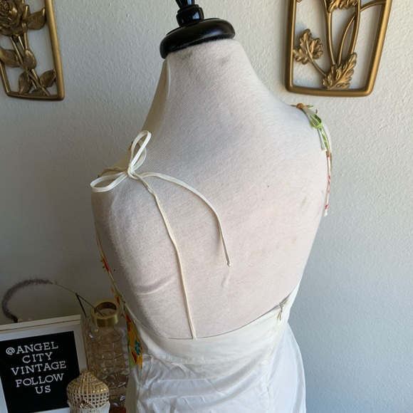 Vintage Trina Turk Floral Tie Tank Top Blouse - Picture 5 of 8